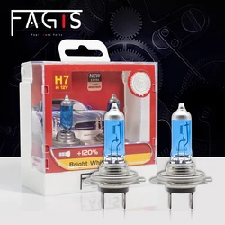 Fagis 2 Pcs Super Bright Halogen Bulbs H1 H3 H4 H7 H11 9005 HB3 9006 55W 12V Car Headlight Fog Lights Driving Lampb 6000K Lamp