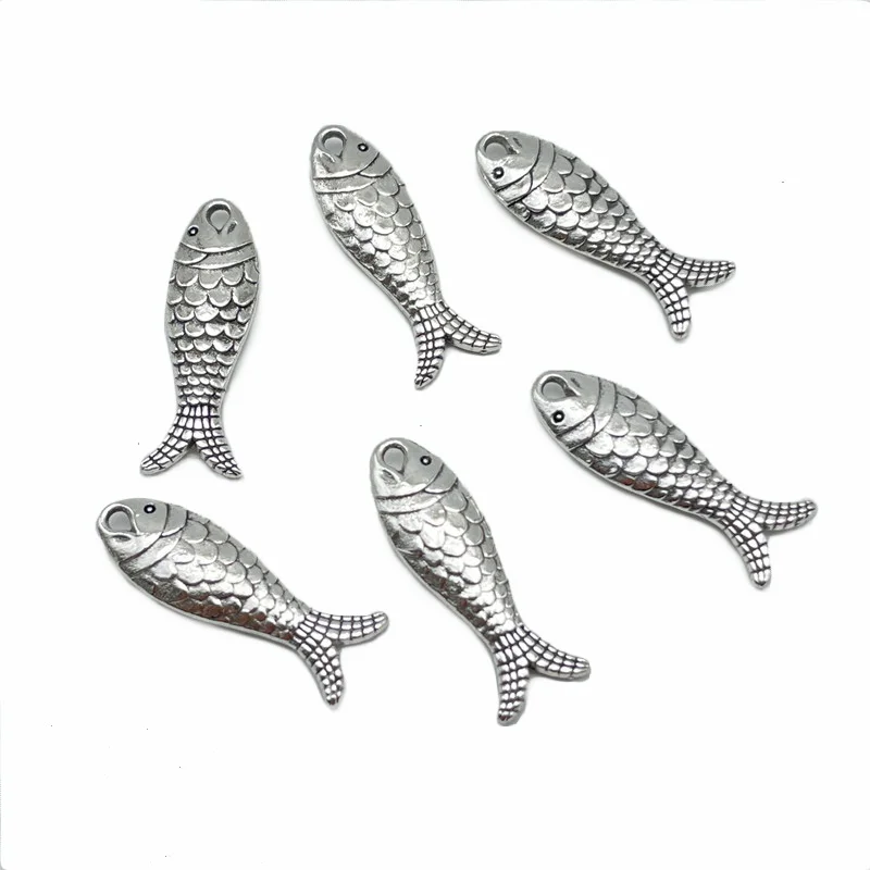 15pcs Charm Fish Carp Pendant Jewelry Making DIY Handmade Bracelet Necklace Accessories Animal Cute Men And Women Gifts