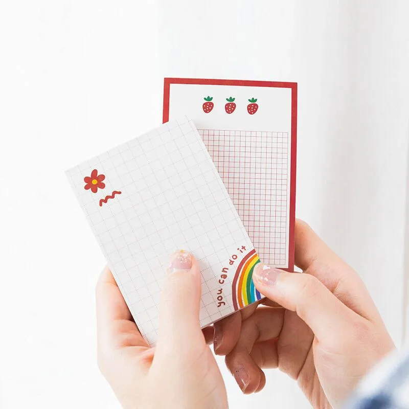 Sharkbang New Arrival Strawberry 100 Sheets Kawaii Memo Notepad Paper To Do List Memo Note Pad Planner School Stationery