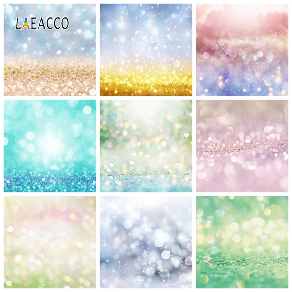 

Laeacco Light Bokeh Glitters Photophone Love Heart Baby Shower Photography Backgrounds Birthday Photo Backdrops For Photo Studio