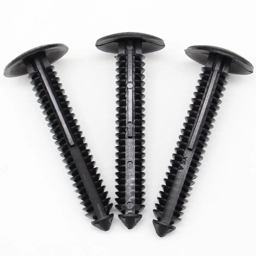 10Pcs 45mm Long Black Nylon Christmas Tree Type Retainer Clips Ford # W707889-S300