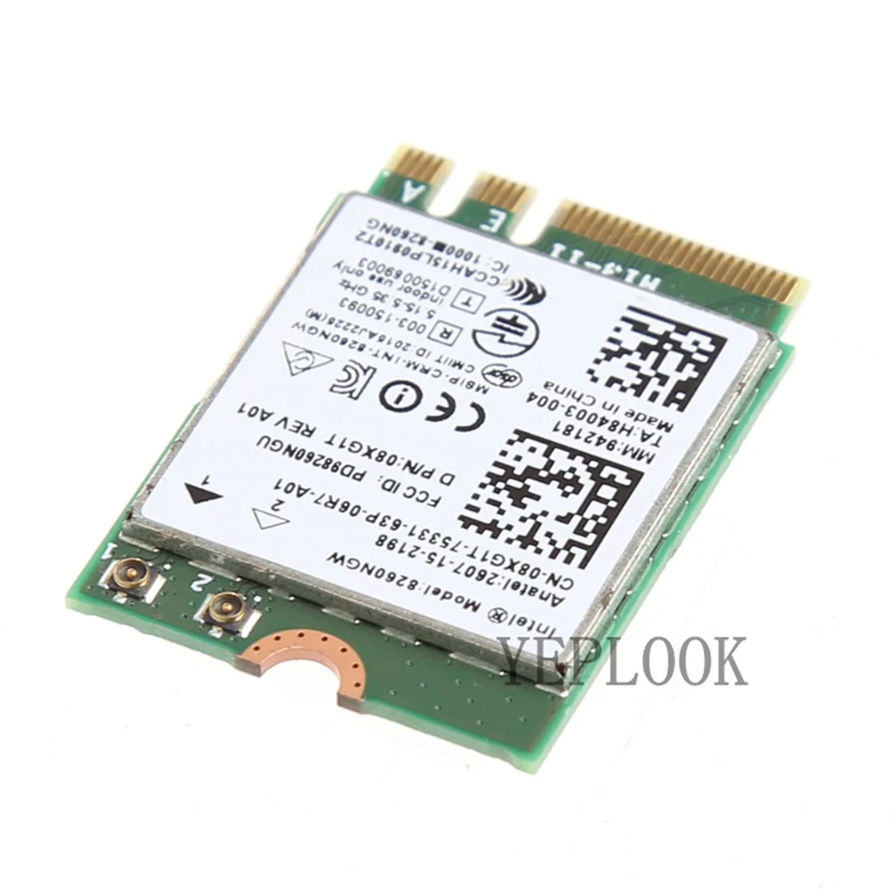 WIFI Card AC8260 8260NGW 8260AC Wireless AC 8260 867Mbps Bluetooth 4.2 Dual Band 2.4+5GHz NGFF M.2 802.11ac for Dell laptops