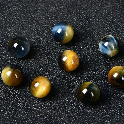 4A Natural Dream Tiger Eye Stone Eagle Eye Quartz Crystal Single Bead DIY Jewelry Making