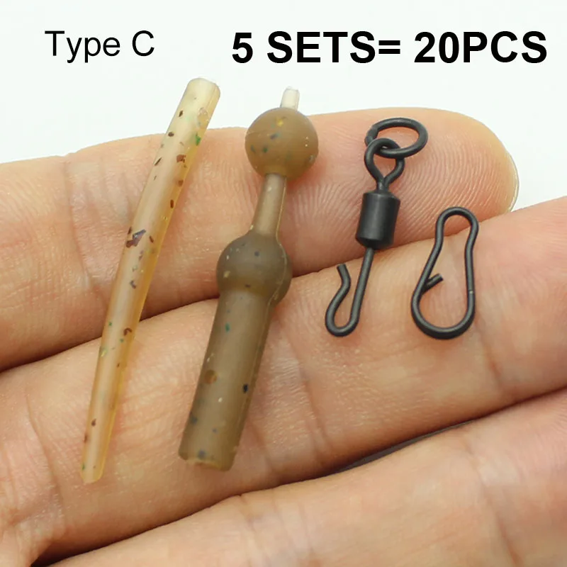 20 Buah Helikopter Komponen Rig Kit Chod Beads Swivels Lengan Zig Rig Ronnie Rambut Rig Carp Feeder Tackle Aksesoris