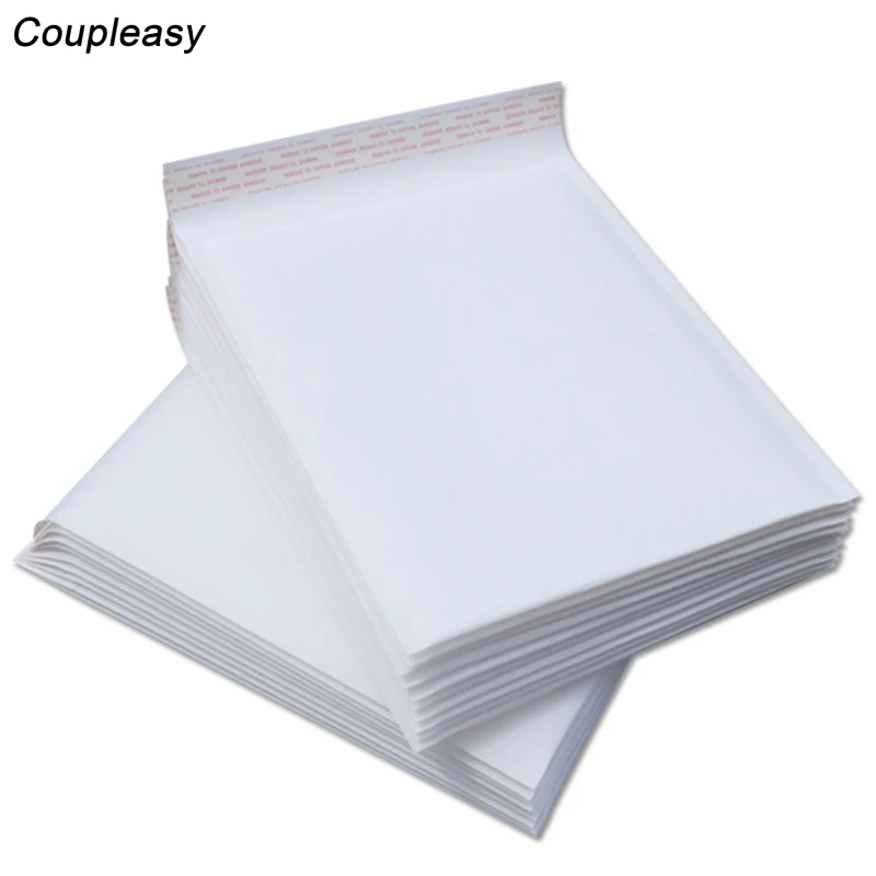 50 pièces/lot blanc papier Kraft bulle Mailer auto-scellant adhésif sacs d'expédition antichoc bulle Mailers enveloppes rembourrées 8 tailles