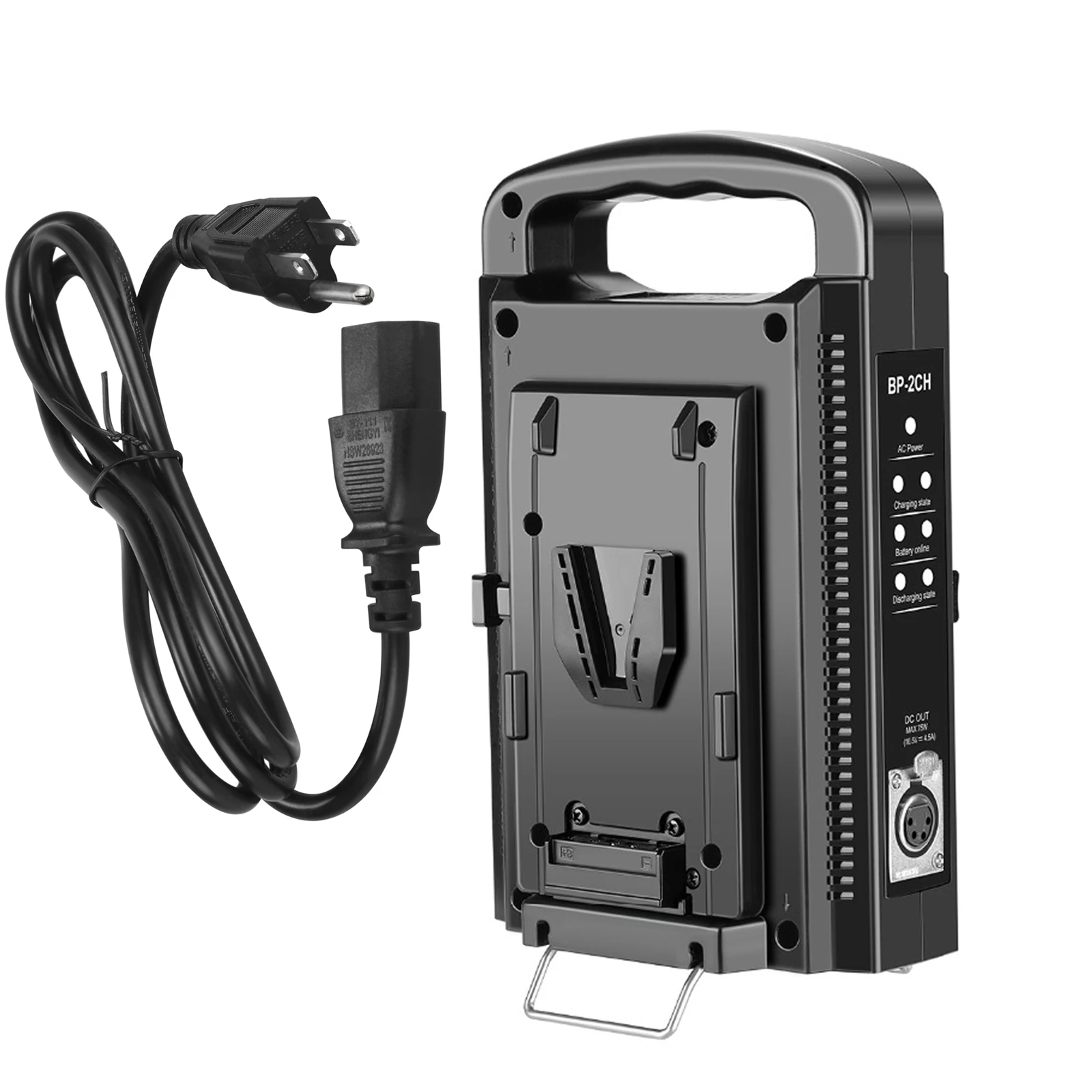 New Dual Channel V-Mount/V Lock Battery Charger with DC 16.5V Power Supply Output For Any V-Mount Brick  Battery