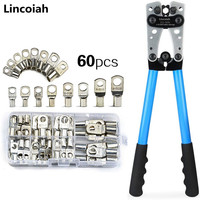 Crimping Plier 6-50mm² AWG 22-10 Tube Terminal Crimper Multitool Battery Cable Lug Hex Crimp Tool Cable Terminal Plier Hand Tool