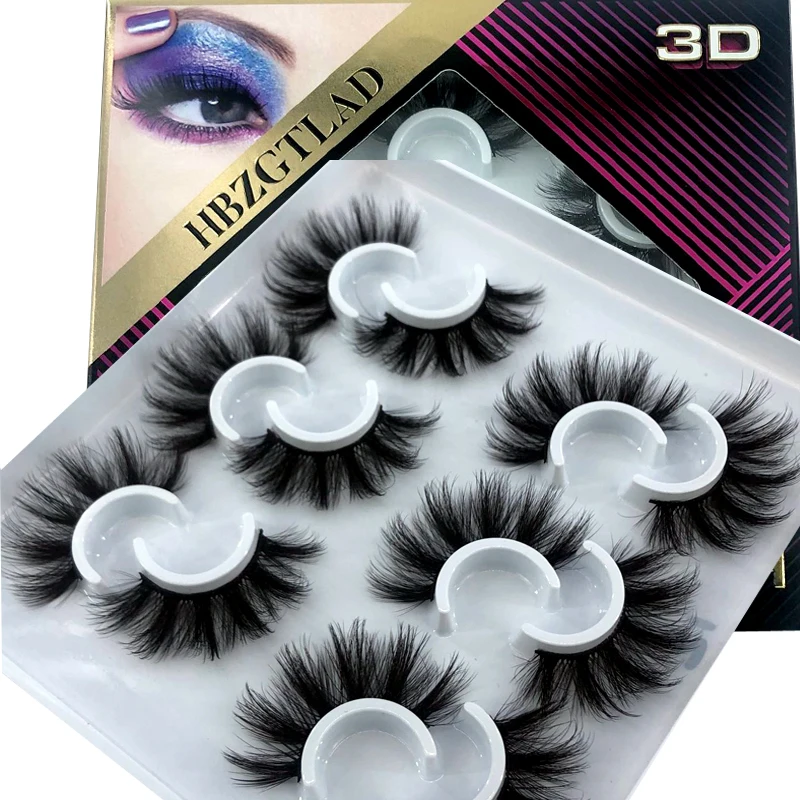 HBZGTLAD 12 คู่ 3D Handmade ขนตาปลอมธรรมชาติยาวหนาทุกวันหนา Cross Eyelashes Eye Lashes