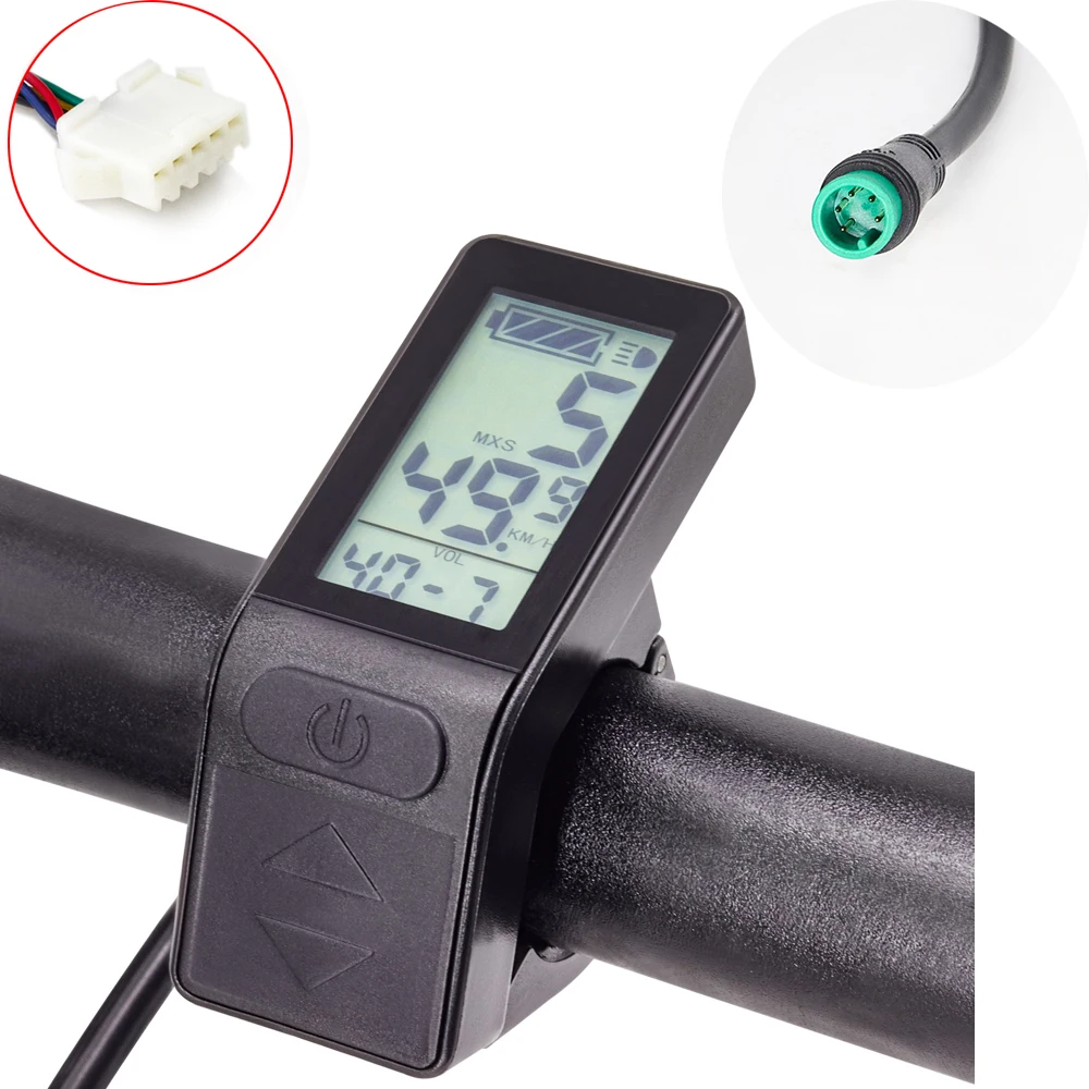 Electric Bike Display KT LCD4 E-bike LCD Display 36V 48V Ebike Computer for E Bike Kunteng Controller SM or Waterproof Connector