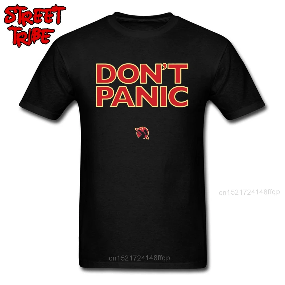 Don\'t Panic T Shirt Space X Birthday T-shirts for Men Cotton Summer Tops TShirt Street Tees Letter Fashion Elon Musk Streetwear