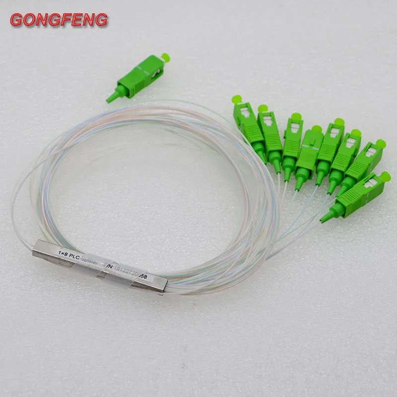 10pcs New Hot Sall PLC Fiber Optical Mini-Module Splitter SC/APC1:8 Differential Optical Fiber Splitte Free Shipping  Wholesale