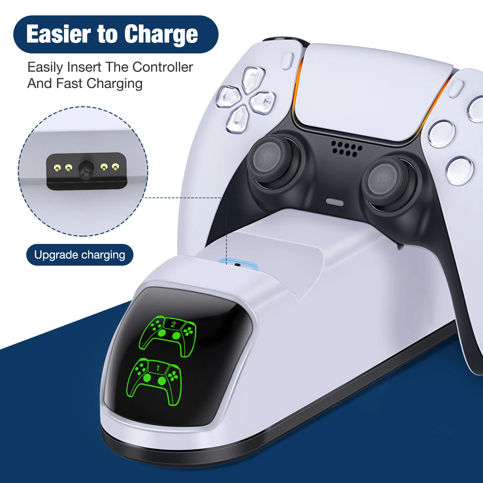 Dual Fast Charger For PS5 Controller Charger Station Charging Dock Station For Sony Playstation 5 Joysticks For PS5 Accessories