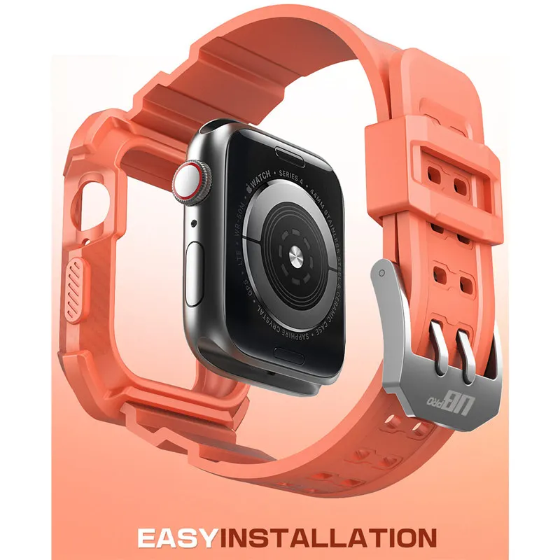 Etui na Apple Watch serii 9/8/7/6/SE/5/4 (45/44mm) SUPCASE UB Pro wytrzymała obudowa ochronna z paskami