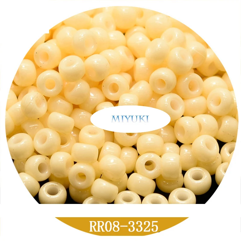 Ornament 3mm Beads Japan Miyuki Round Rocailles 8/0 3mm Beads Solid Color Series 5G Pack