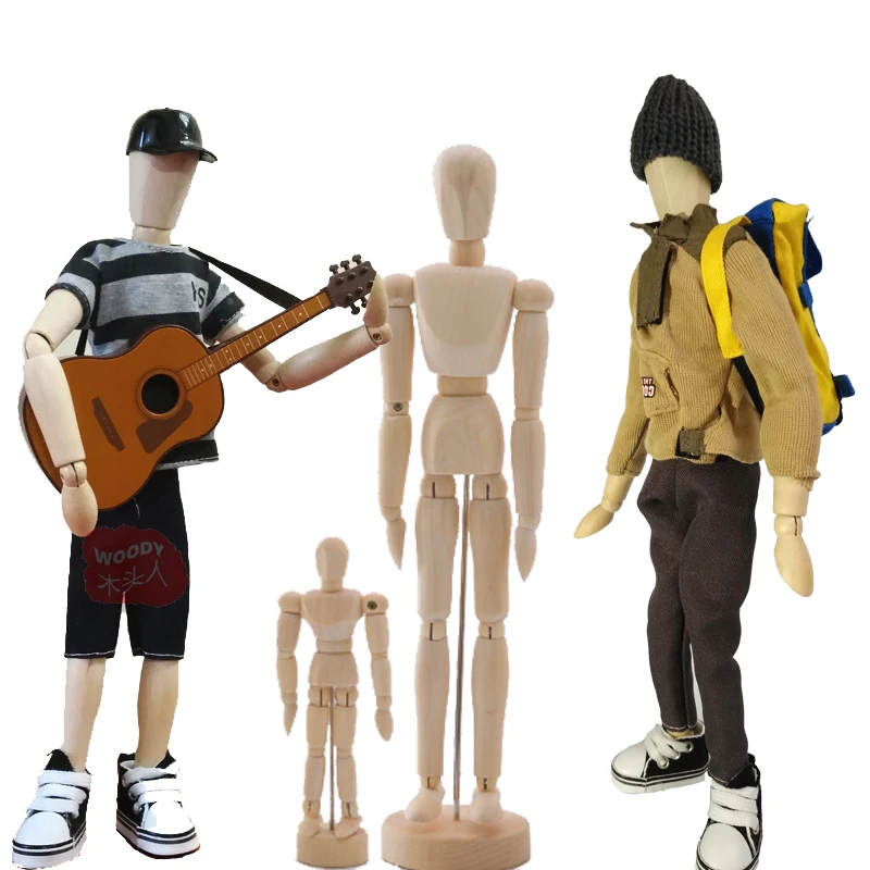 Kunstenaar Beweegbare Ledematen Mannelijke Houten Speelgoed Figuur Model Mannequin Art Schets Trekken Actie Toy Figures Diy Ambachten Home Decoratie Gift