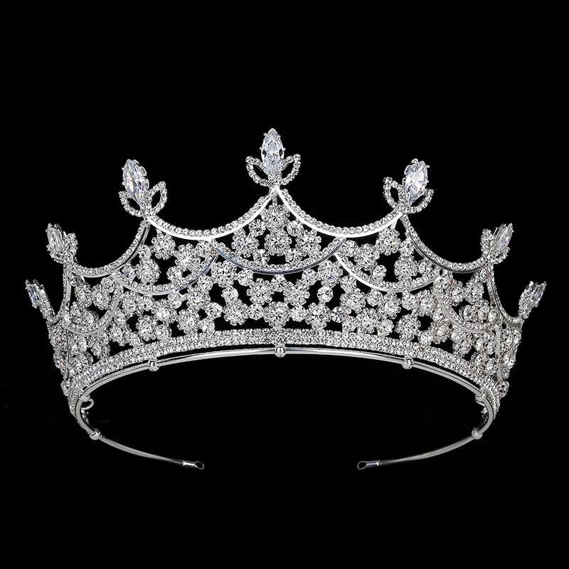 

Crown HADIYANA Romance Elegant Tiara Women Bride Wedding Hair Accessories Zirconia Luxury Hair Jewelry BC3325 Coronas De Reina