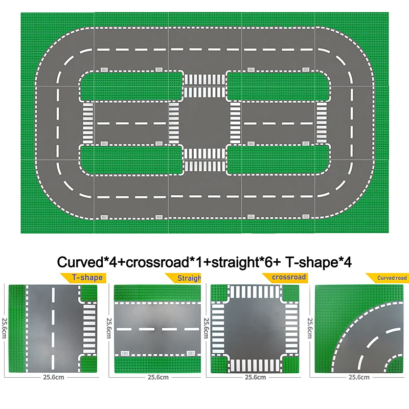 Classic Base Plates City Street Road Plate Building Blocks Figures Construction Toys 32*32 32x32 Dots Baseplates Plastic Bricks