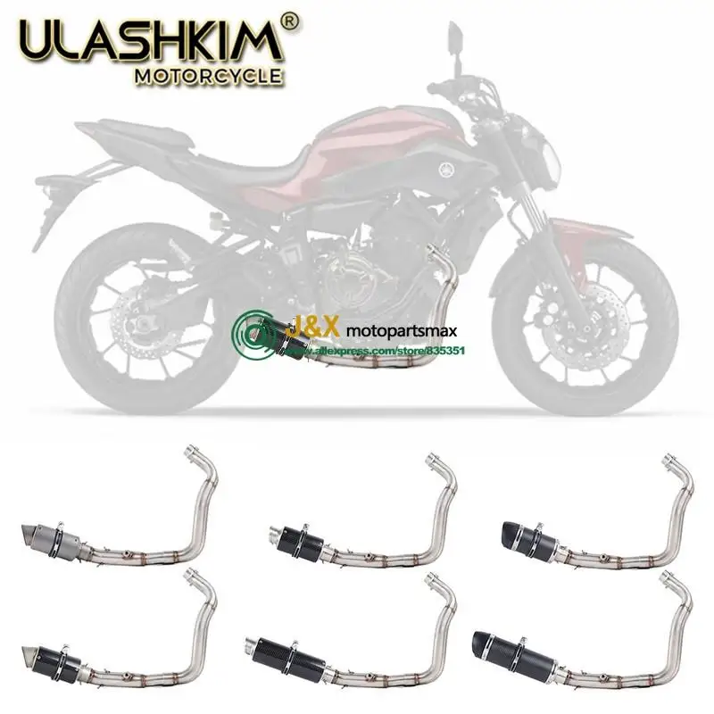 

Motorcycle Full Set Muffler Exhaust Middle Pipe Modified For Yamaha mt-07 fz-07 Mt07 2014 2015 2016 2017 Exhaust Full System