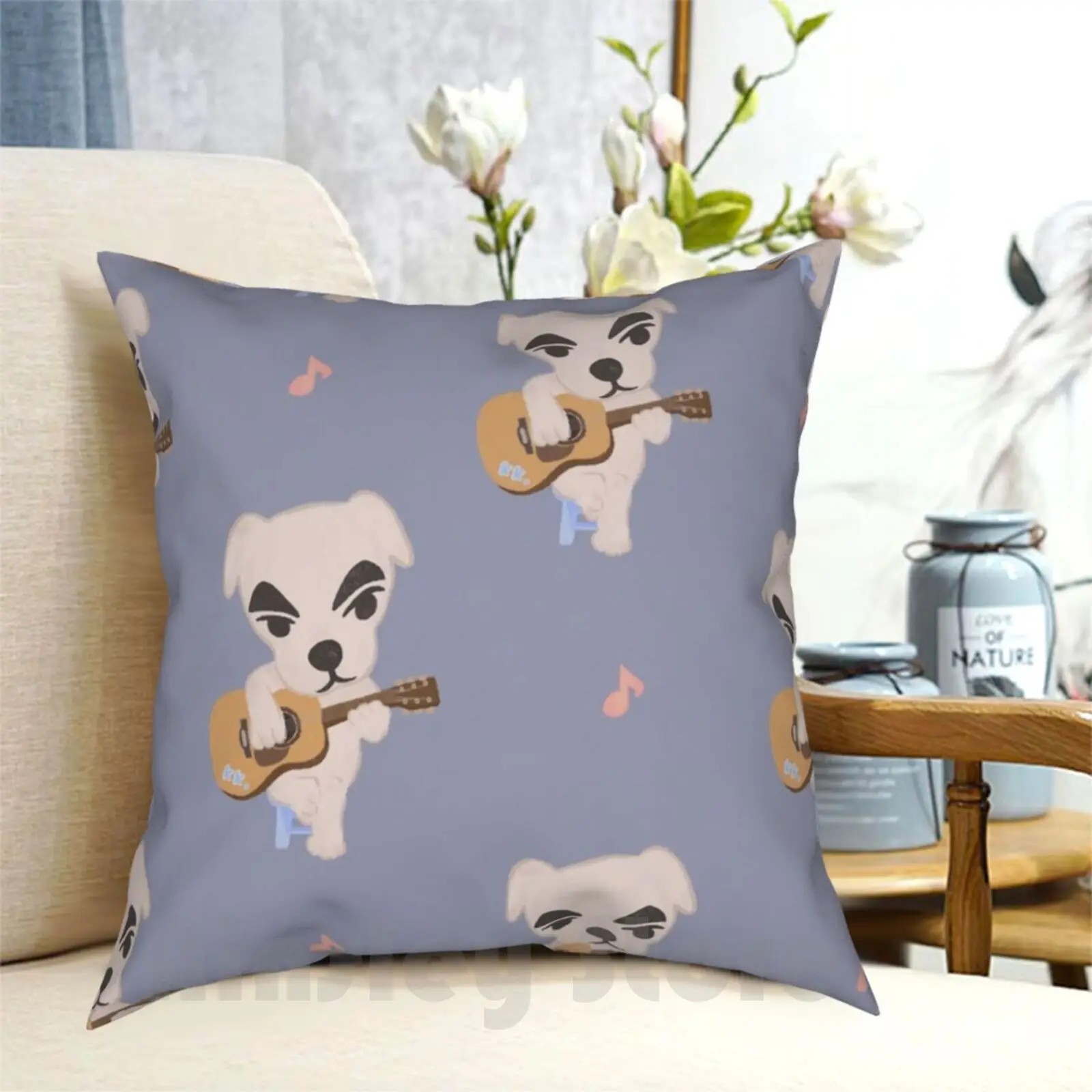 Keke Pillow Case Printed Home Soft DIY Pillow cover Animal K K Slider Animal New Horizon Dog Music