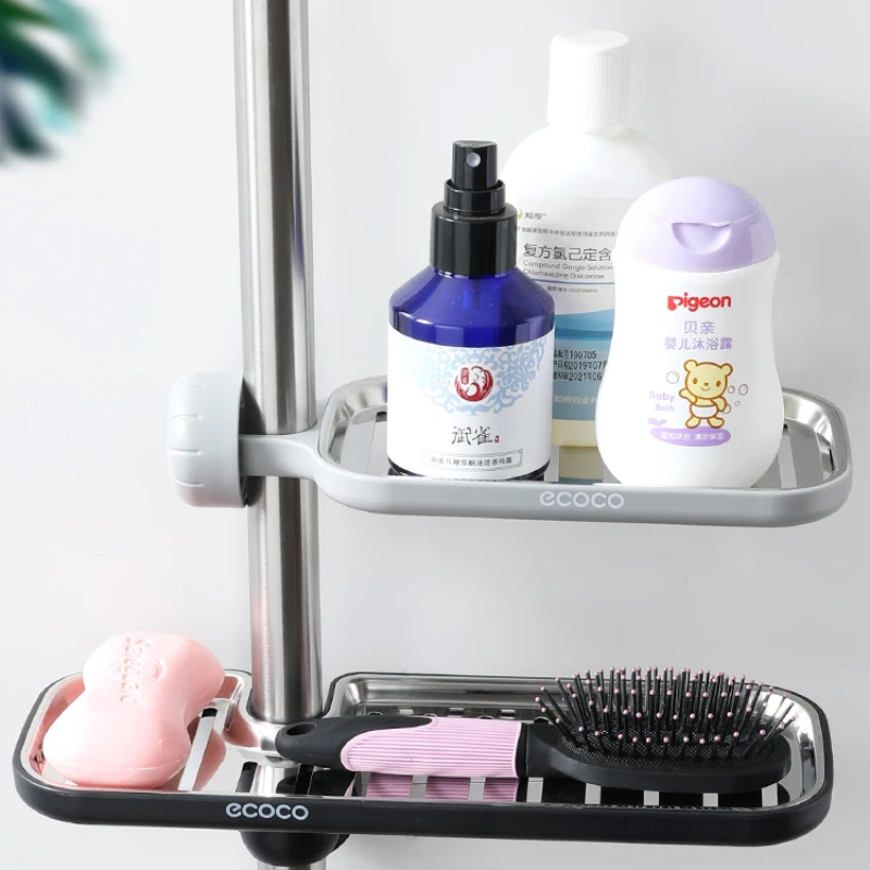 Punch-free Bathroom Storage Rack Shelf Shower Shampoo Shower Storage Rack For Kitchen Organizer Household Bathroom Accessories