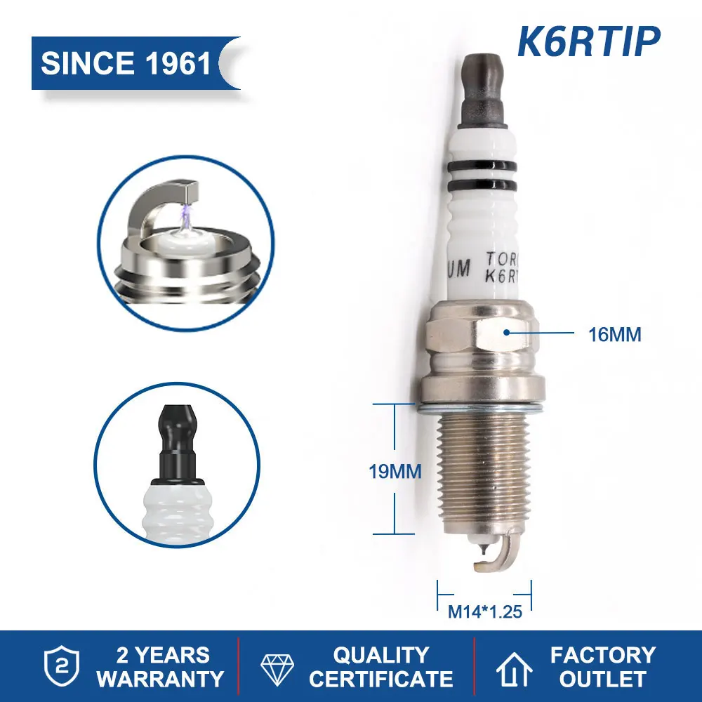 Originale TORCH Candele di accensione serie K6RTC/K6RTIP Sostituire per IFR6S BKR6ES BKR6EZ LFB479Q3707800A 101000063AA RENAULT 7701042816