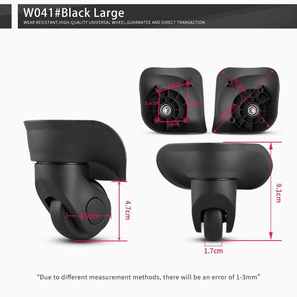 HANLUOKE W041 pokrowiec na wózek koło bagażowe uniwersalna walizka podróżna części akcesoria wysokiej jakości guma koło bagażowe guma