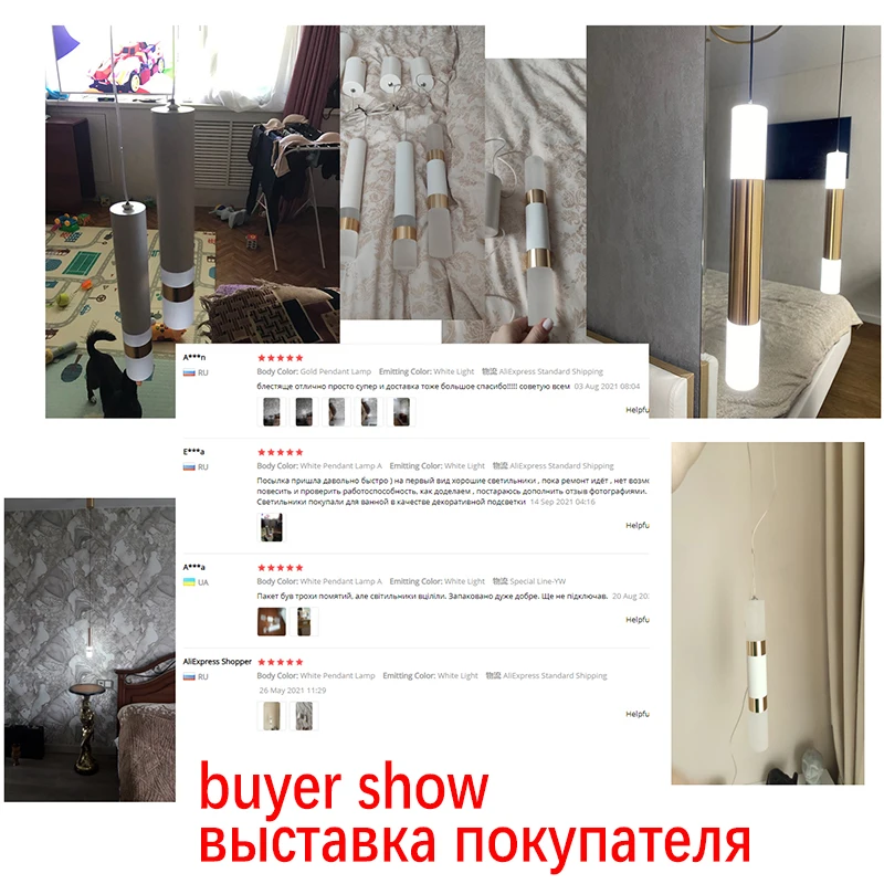 Modern Art Gold Pendant Lamp for Bedroom Bedside Lighting AC 220V Long Cable LED Hanging Suspended Light Bar Kitchen Fixture