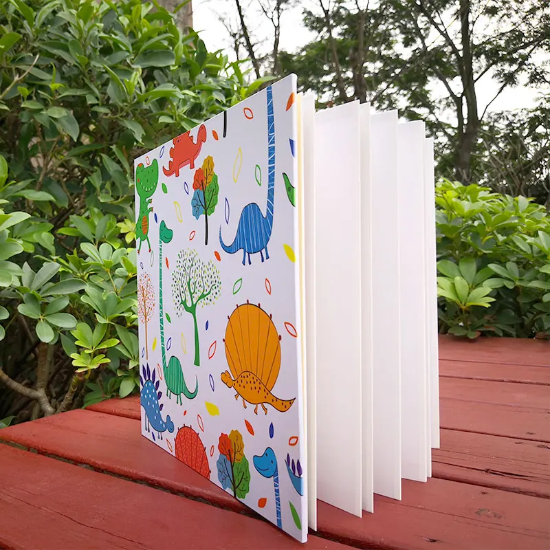 Hand Made DIY Albums Holds 3X5 4X6 5X7 6X8 8X10inch Photos Magnetic Self-Stick Page Photo Album dinosaur Baby Album