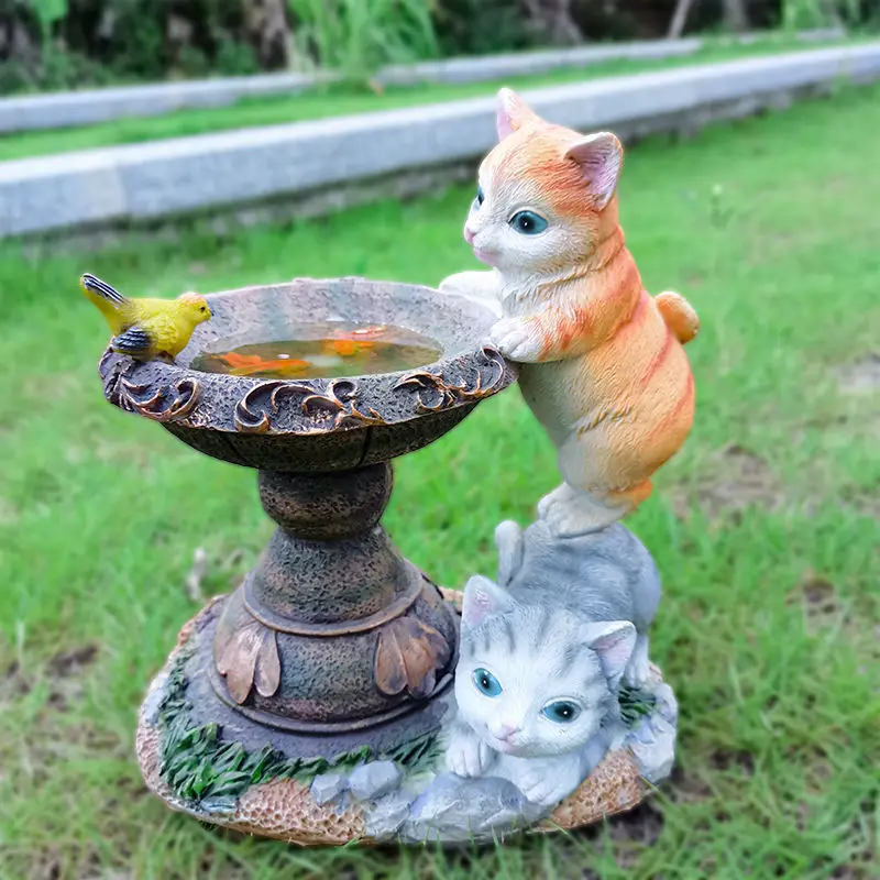 

Nordic Cartoon Cat Solar Light Night Light Resin Adornments Outdoor Garden Park Figurines Craft Courtyard Villa Furnsihing Decor