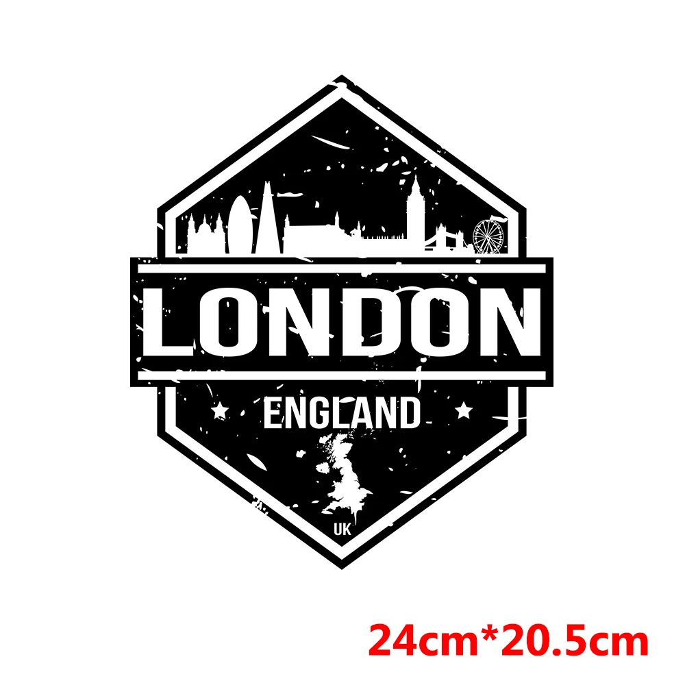 London Heat Transfer Iron On Patches For Clothes Appliques For Clothing Fashion Parches Termoadhesivos Para Ropa