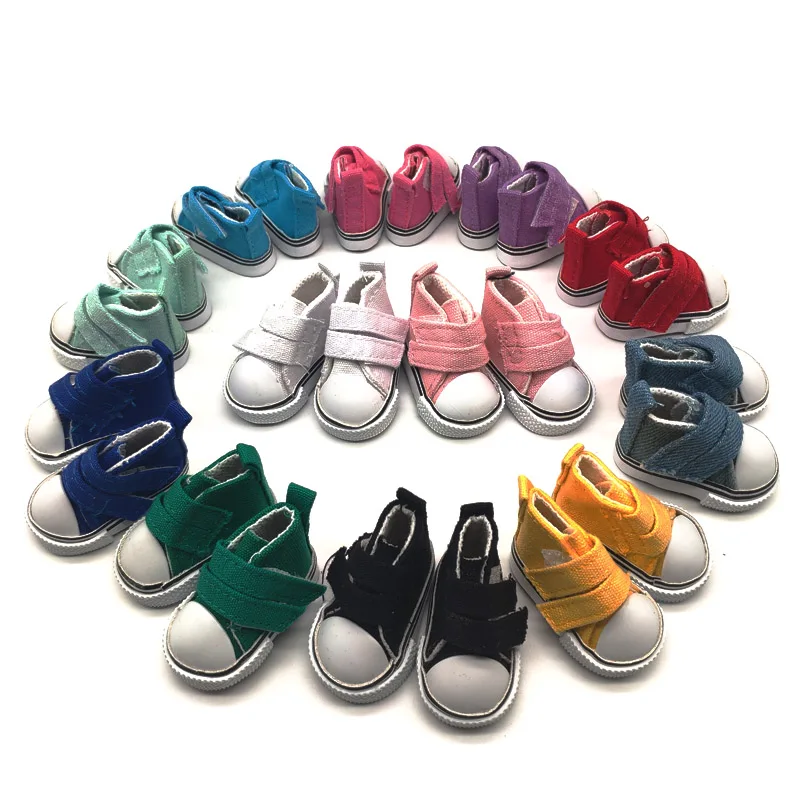 

30Pairs Hot Sale BJD Doll Shoes 5CM Canvas Shoes For Doll