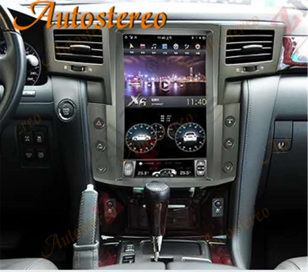 Tesla Style Android 13.0 6Core Car GPS Navigation For Lexus LX570 2007-2015 Stereo Headunit Multimedia Player Auto Radio Carplay