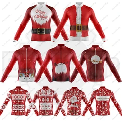 Christmas Men's Long Sleeve Cycling Jersey Maillot Ciclismo Hombre Cycling Equipment BIke Clothing ropa ciclismo hombre invierno