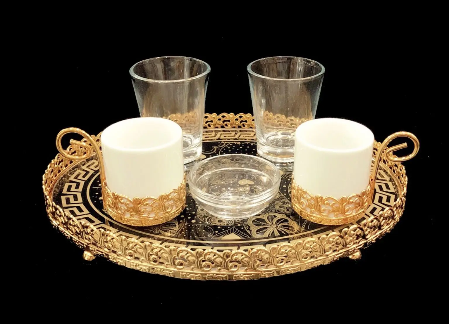 DOLBOVI OVAL TEPSİLİ for TWO BRIDE-GROOM LUXURY GOLD coffee FİNCAN KIT mug кружка coffee cup cup