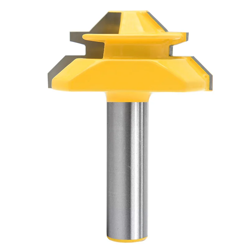 1/2  12mm Shank 45 degree tenon knife router bits  Woodworking Tenon Milling Cutter Tool Drilling Milling For Wood Carbide Alloy
