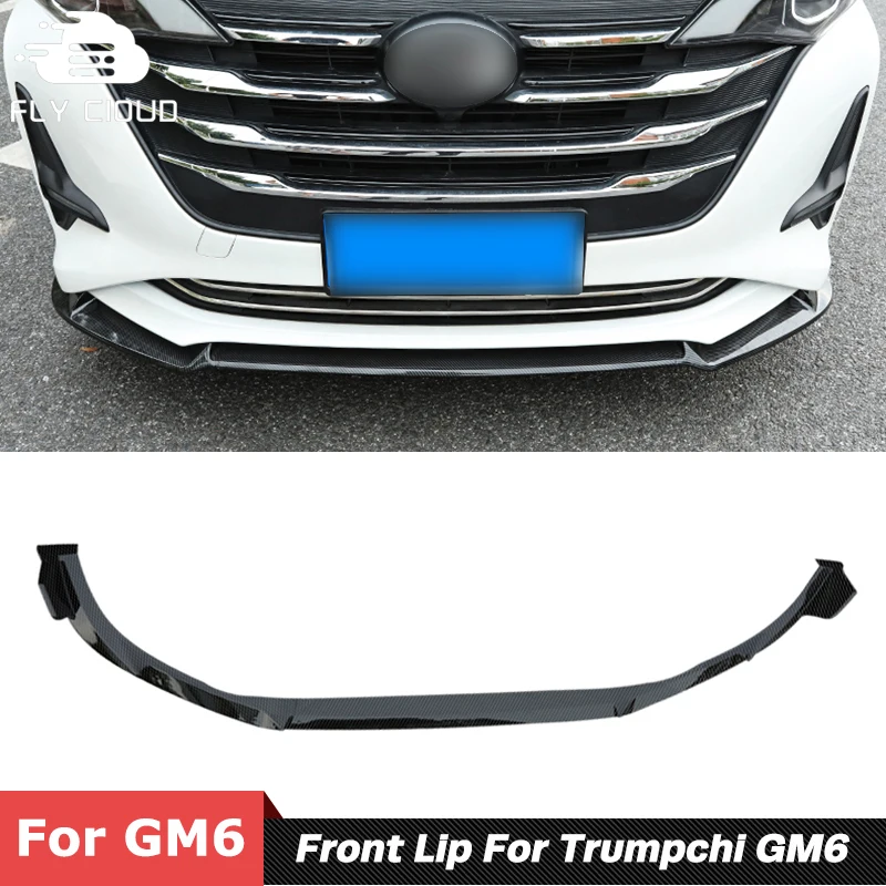 3 PCS Splitters ABS Material Black Front Shovel Bumper Chin Lip For Trumpchi GM6