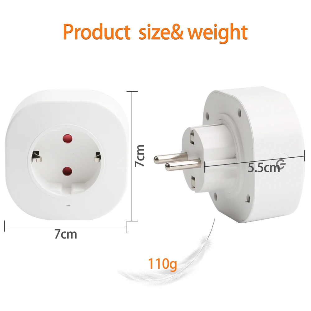 16A WIFI Socket Smart Plug Remote Control Timing Switch Work With Smart Life APP