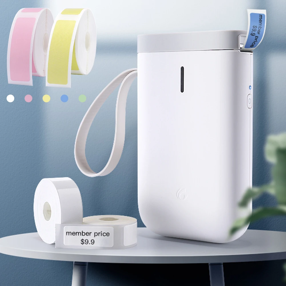 D11 طابعة ملصقات لاسلكية صانع الملصقات طباعة سريعة ملصق محمول قوالب متعددة مجموعة الشريط للهواتف المحمولة مكتب المنزل