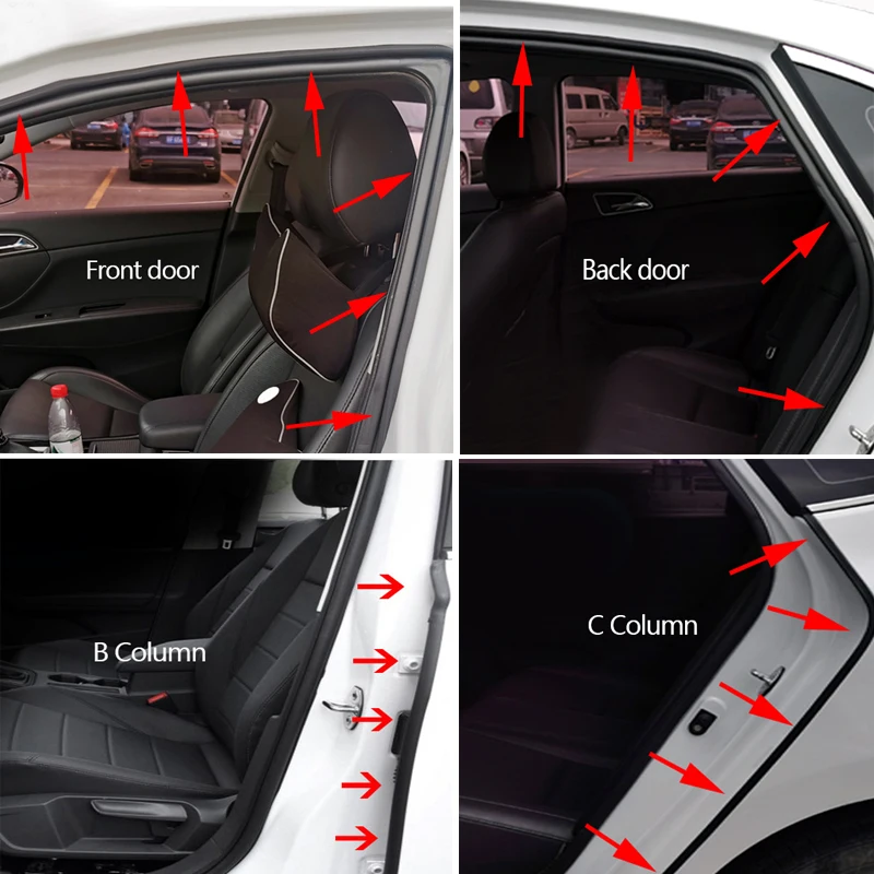 Car Door Seal Strip Trunk Edge Stickers For Skoda Superb Octavia A5 2 Fabia Rapid Yeti Citroen C4 C5 C3 Grand Picasso