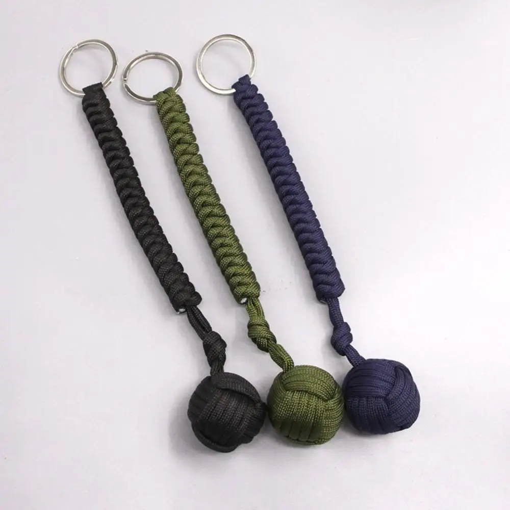 

Portable Outdoor Self Defense Survive Hanging Knot Ball Hand Weaving Umbrella Rope Body Self-defense Ball Key Chain Pendant