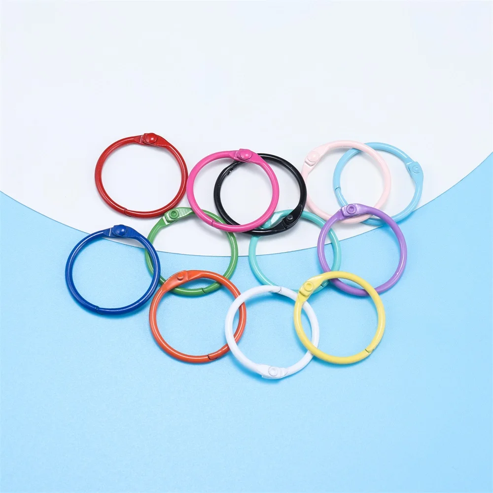 10 teile/los bunte Sprüh farbe Schlüssel ringe modische runde geteilte Schlüssel anhänger Verbindungs ringe für DIY Schmuck herstellung Zubehör