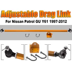 Adjustable Drag Link Steering Arms Rod for Nissan GU Y61 Patrol Bar Heavy Duty Draglink