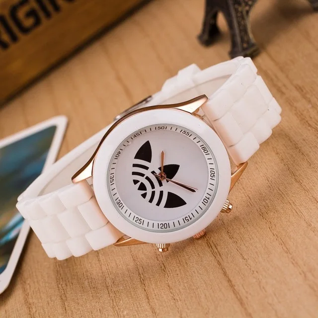 Reloj mujer New Fashion Silicone Men Women Watch Brand Sport Quartz Leaf grass Design Watches Women Casual DressWristwatches