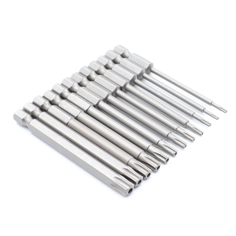 12Pcs/set Magnetic Screwdriver Drill Bits 75mm1/4