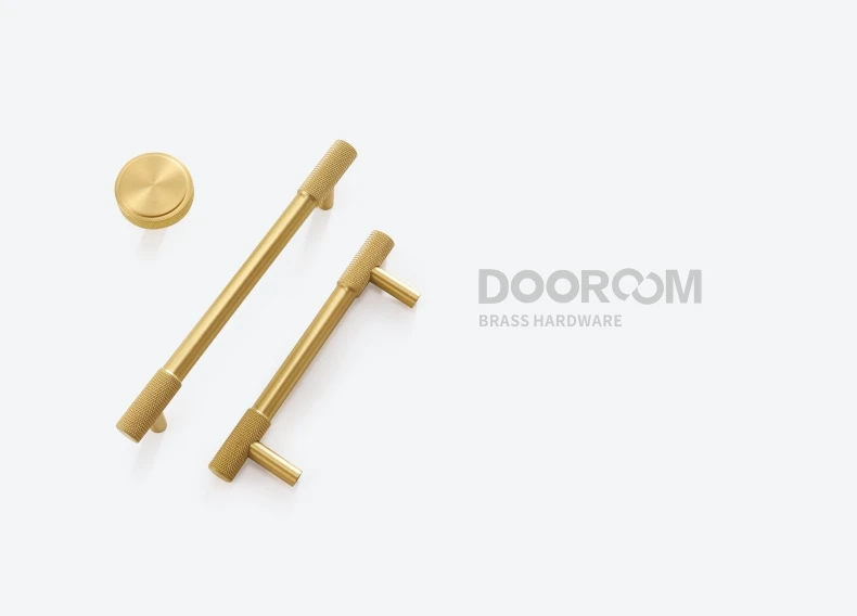 Dooroom Messing-Rändelgriffe, lange runde moderne Griffe für Möbel, Schränke, Kleiderschränke, Kommoden, Schuhschränke, Schubladen, Schränke, Weinregale, Bar-Knöpfe – Detail 10