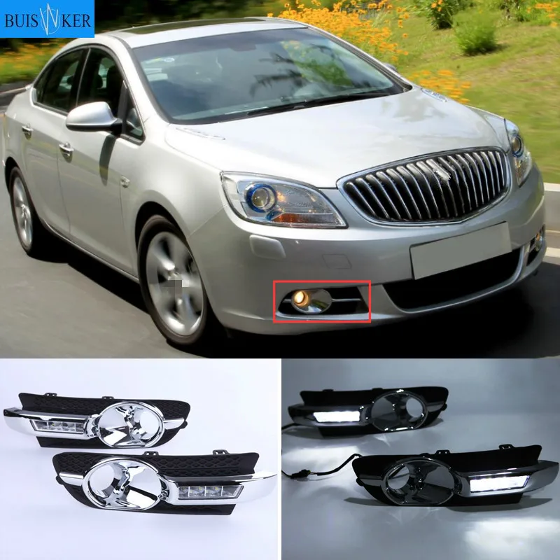 

2PCS For Buick Excelle GT 2010-2013 Auto LED Daytime Light Running Light DRL Front Fog Lamp Day Light