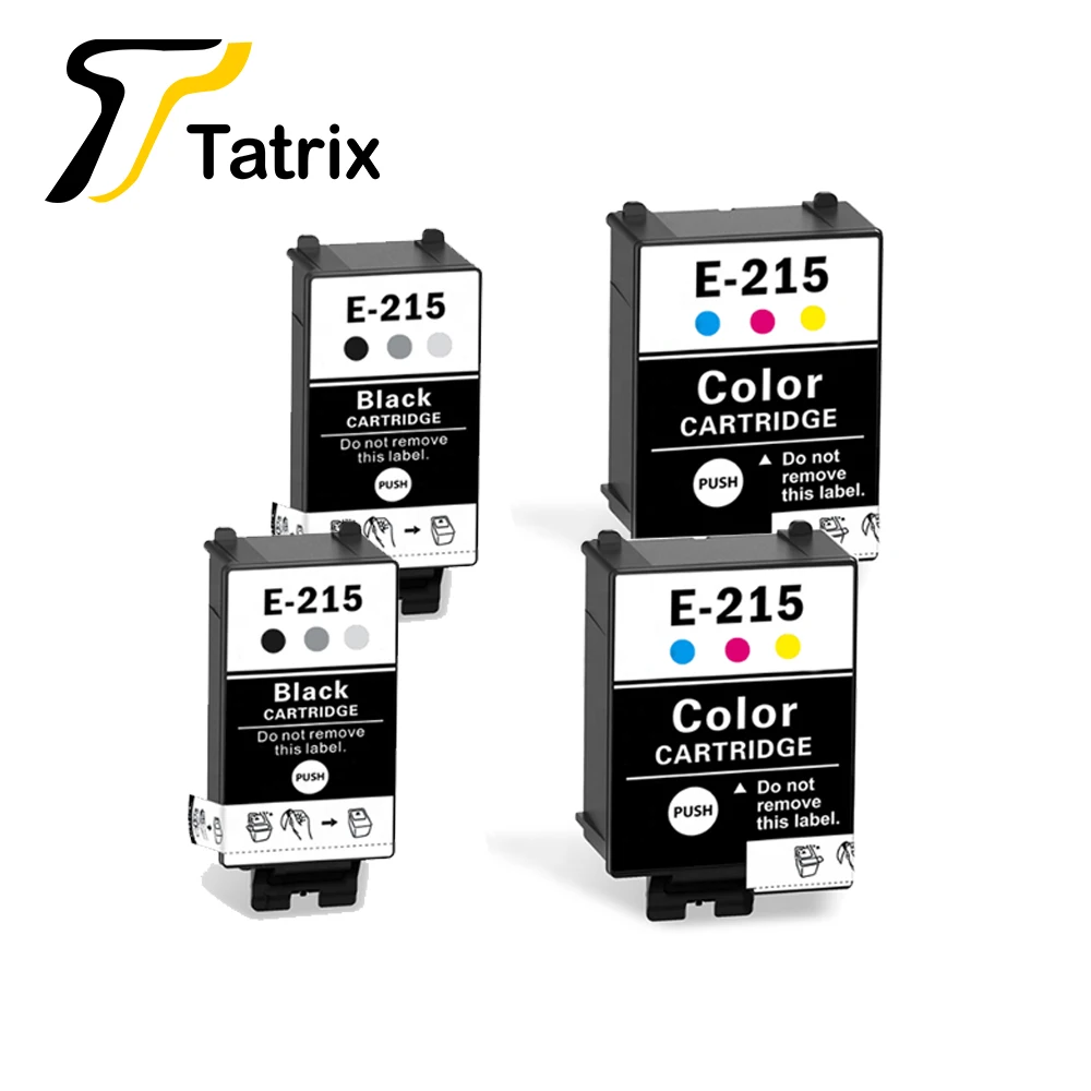 Tatrix E-215 T215 BK T215 CL Compatible Ink Cartridges For Epson  Workforce WF-100 / WF100  printer. 215 INK Cartridge (NA/AU)