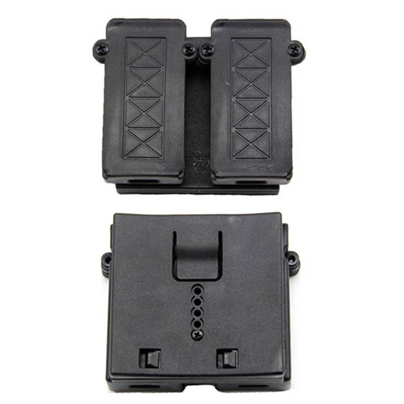 High Quality Steel-Plastic 9mm Pistol Magazine Pouch For Double Stack Glock 17 19 Beretta 92fs Mag Case Ammo Holder Airsoft Gun