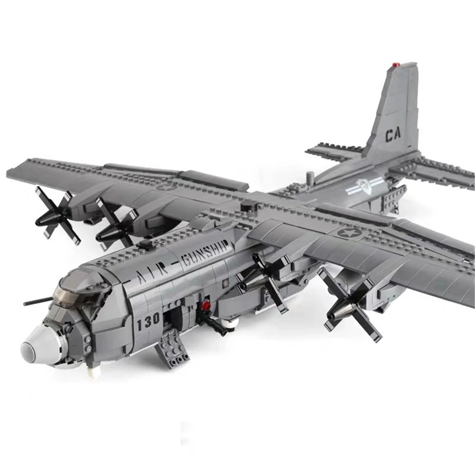 XINGBAO 06023 Military Series 171PCS The AC130 Aerial Gunboat Set Building Blocks Classic Airplane Model Bricks Adults Toys Gift