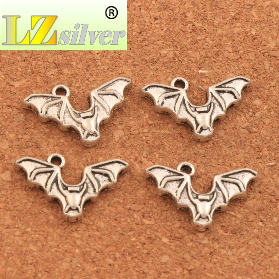 Bat with Open Wings Spacer Charm Beads 200PCS Zinc Alloy Pendants Alloy   Jewelry DIY L979 15.8x23.9mm